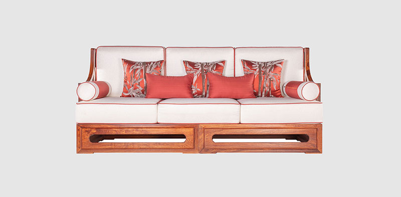 弓长岭客厅中式实木沙发组合