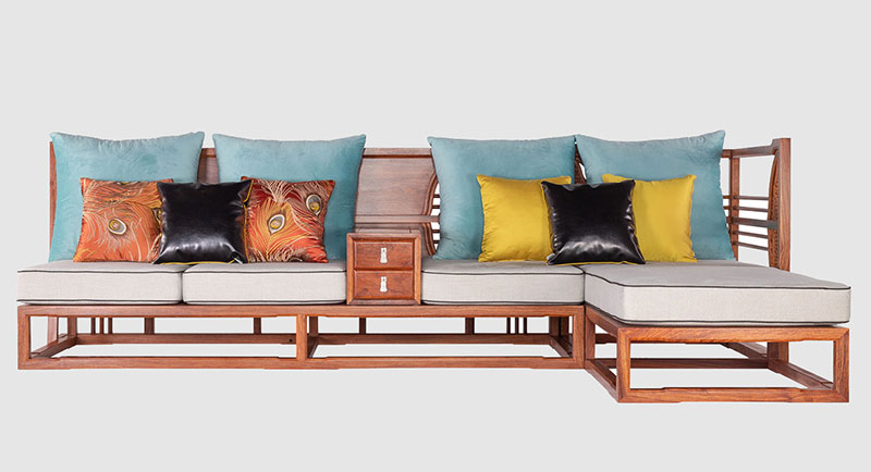 弓长岭中式家居装修实木沙发组合家具效果图